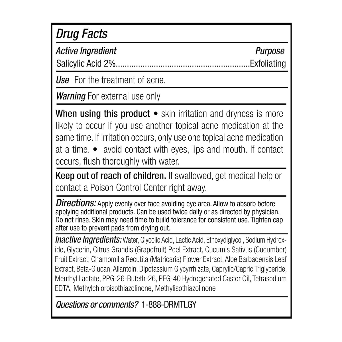 Tingl Exfoliating Face & Body Pads 60 Count | AHA BHA Toner Pads