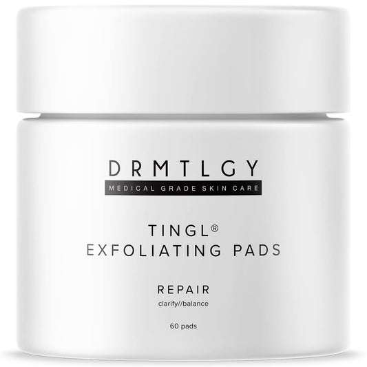 Tingl Exfoliating Face & Body Pads 60 Count | AHA BHA Toner Pads